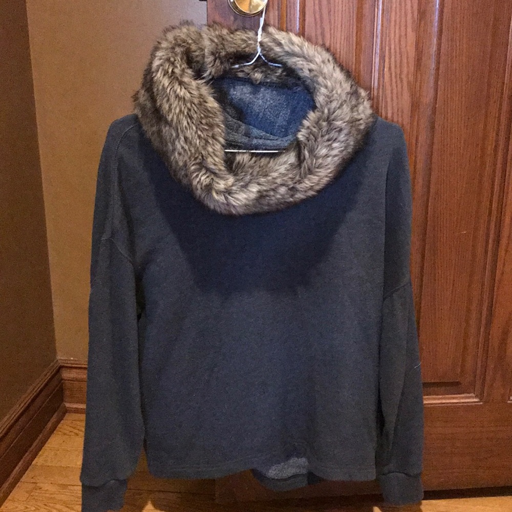 Aerie fur hoodie